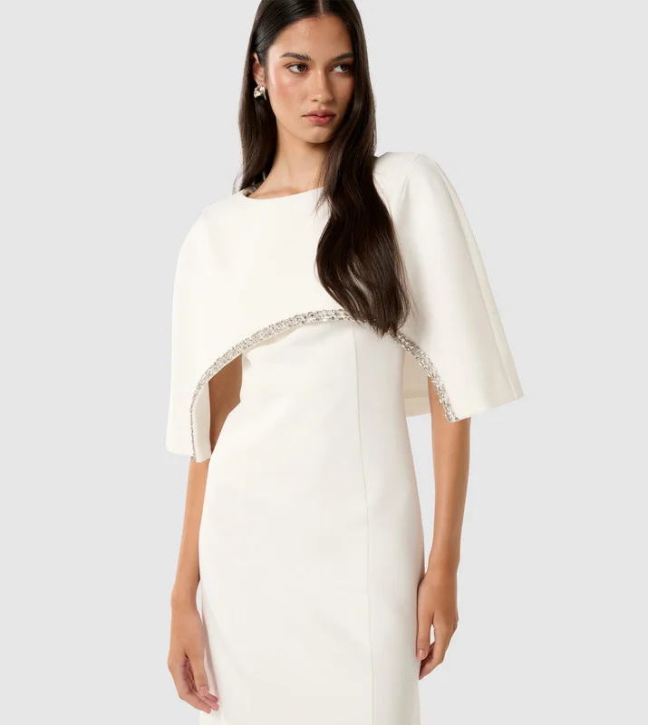 forever new  Justine Crepe Cape Maxi for Women | Best Price UAE